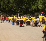 marching over to the rally